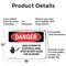 Signmission Electrical Panel Keep Clear Danger Sign, Aluminum, 18in W x 12in L, 2PK OS-2PACK-DS-A-1218-L-1030 - alternate 4